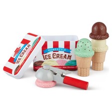 Melissa Doug Scoop and Stack Ice Cream Cone Magnetic Play Set