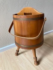 Firkin Sewing Basket Bucket with handle