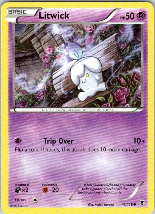 LITWICK 41/119 COMMON PHANTOM FORCES POKEMON LP