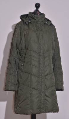 Bogner FIRE+ICE Women s Green Down Puffer Coat Hooded Long Jacket EU42 US12