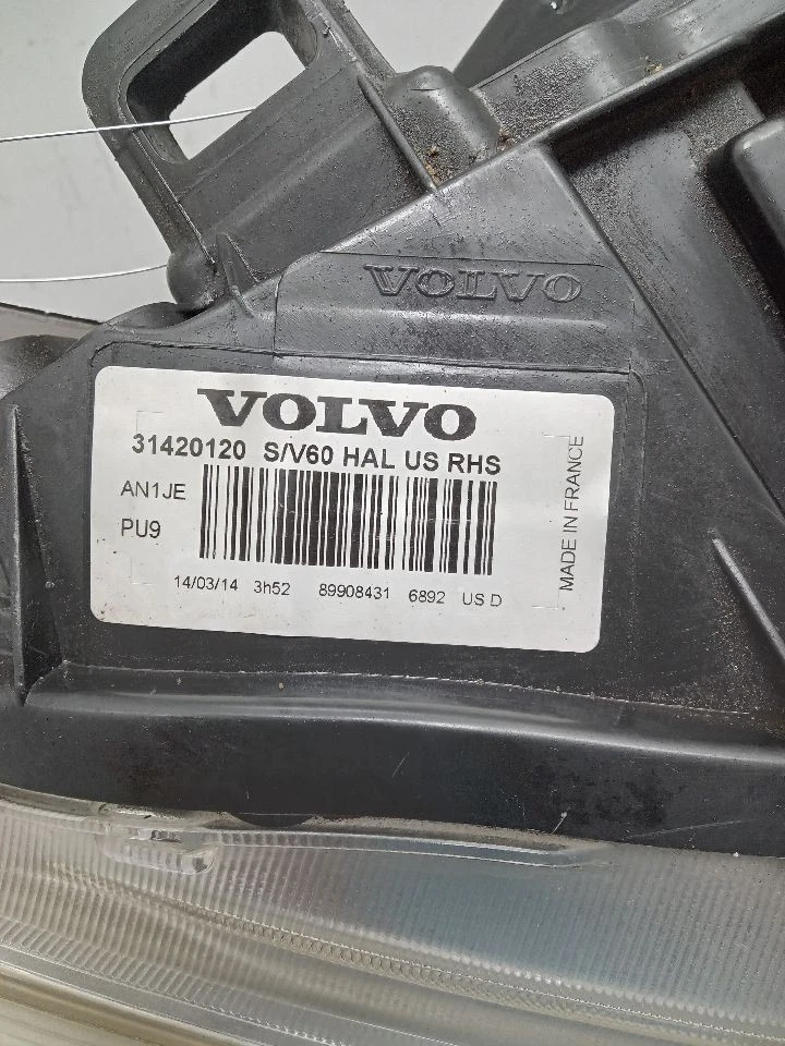 Passenger Headlight XC70 Halogen Fits 14-16 VOLVO 70 SERIES 327707 - Image 4 of 4