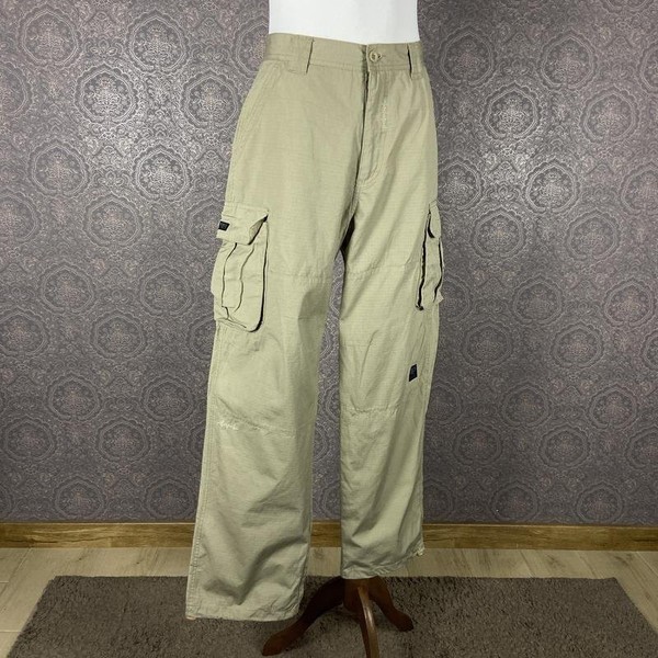 Men Pelle Pelle Trousers Beige Cotton 34 / L / 50