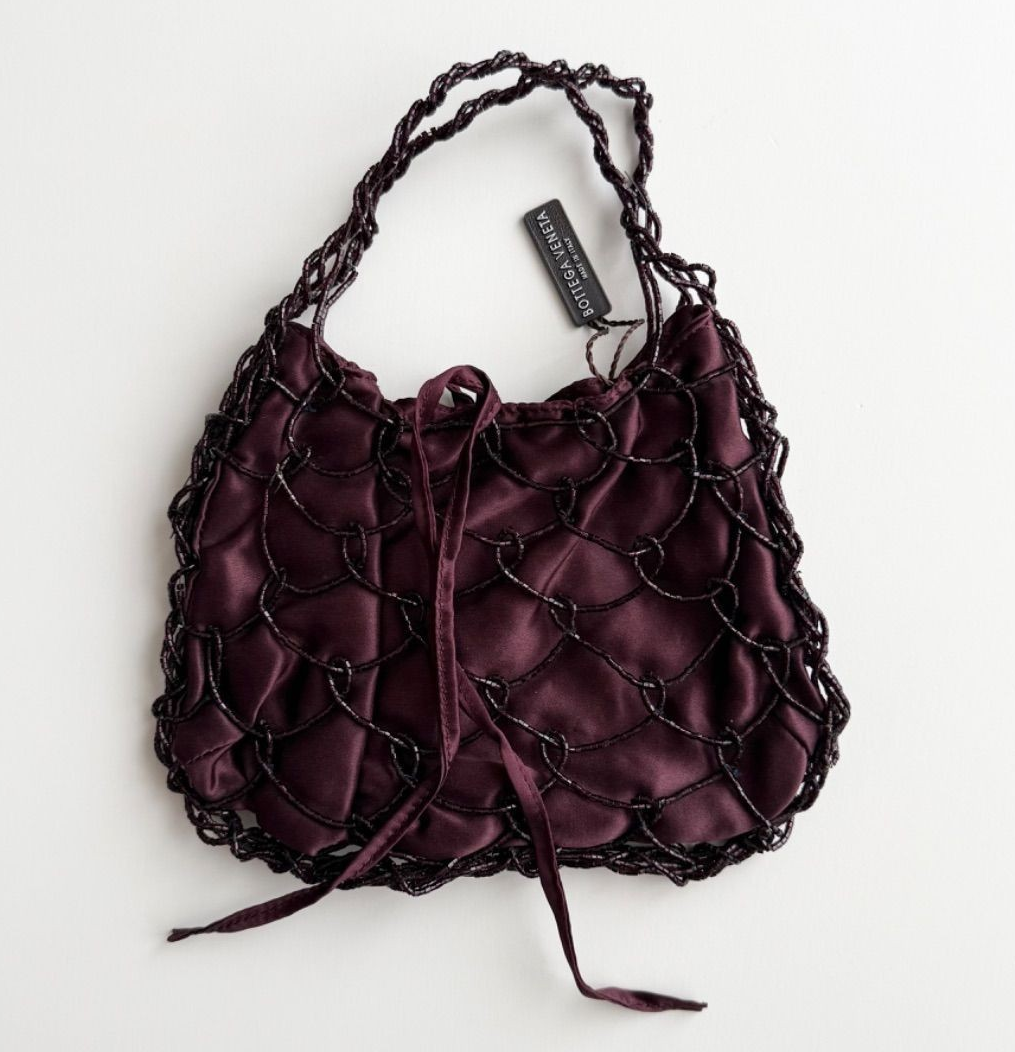 Bottega Veneta Beaded Party Bag Handbag Archive Italy Vintage 90s