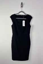 Nwt Ann Taylor the Suiting Collection Sheath Dress Size 8 Black Cap Sleeve