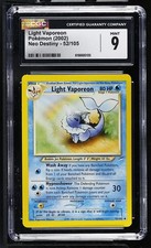 CGC 9 MINT Light Vaporeon 52/105 Neo Destiny Pokemon Card