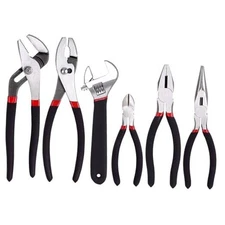  6-Piece Utility Pliers and Wrench Set, Includes 10" Groove Joint, 10" Slip 