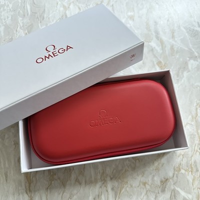 GENUINE OMEGA RED WATCH BOX / TRAVEL CASE / STORAGE BOX / POUCH