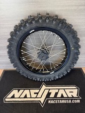 Rueda Trasera Surron Light Bee 16" 1.85 Negra Plata con Neumático Dunlop MX34