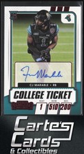 CJ Marable 2021 Panini Contenders Draft Picks #320 Red Coastal Carolina RC Auto