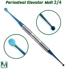 Dental Molt  No 2/4 Periosteal Elevator Bone Curette Surgical Implant Instrument