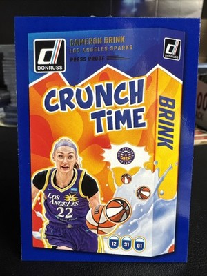 2025 Panini Donruss WNBA Blue Press Proof Crunch Time Cameron Brink #17