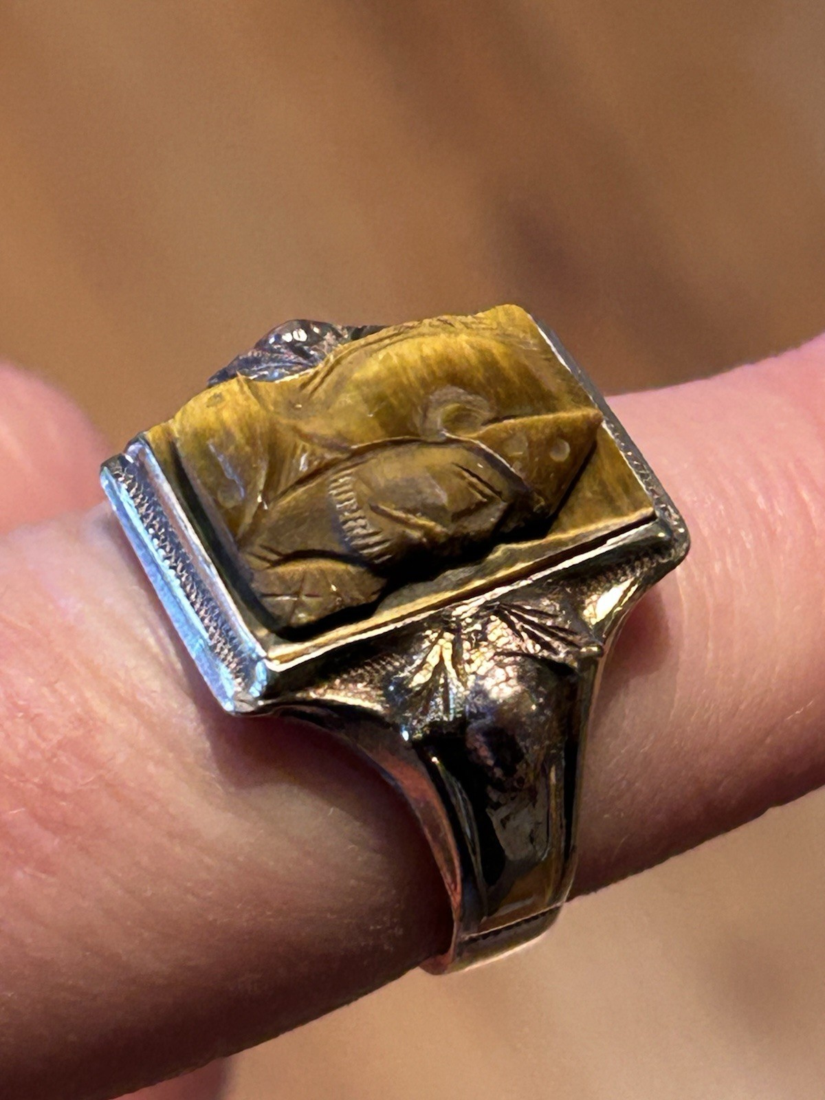 Antique Solid 10K Gold Sterling Silver Soldier In… - image 7