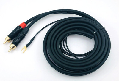 Cinch Audiokabel für REGA Plattenspieler mit 150 cm Phonomasse, Aluminiumkabel