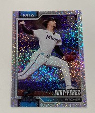 2026 Topps Celebration EURY PEREZ Confetti Parallel Card #285 Miami Marlins