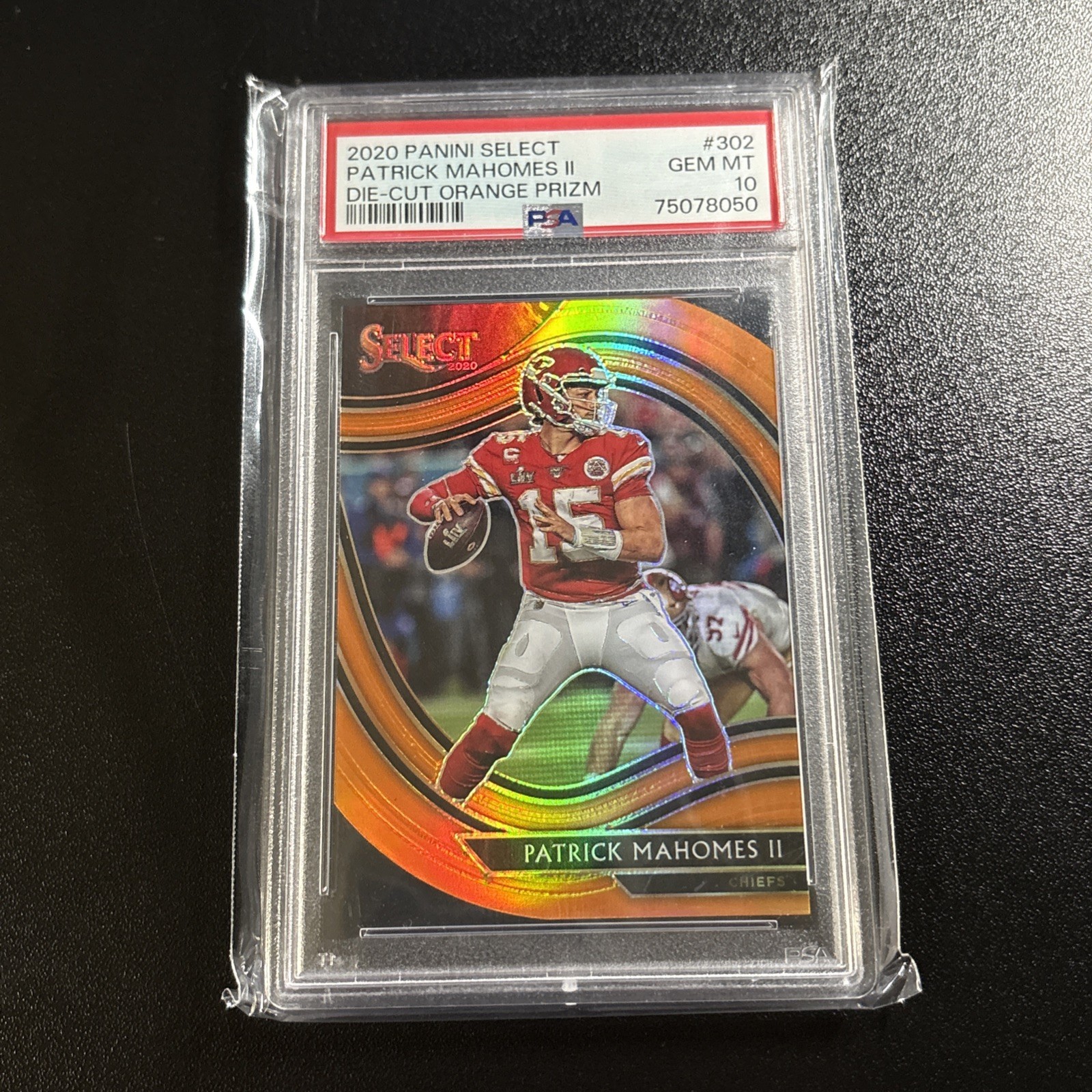 2020 Panini Select Field Level Patrick Mahomes Copper Prizm Die-Cut /355 PSA 10