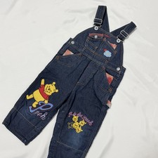 Disney Winnie The Pooh Denim Overalls 12-18m 80cm 2002 Vintage Boys Girls