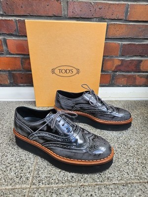 TOD`S Luxus Schuhe Brogue Plateauschuhe LIMITED EDITION Größe 39 UVP 750 !!!
