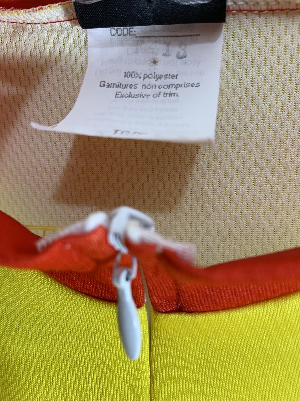 Louis Garneau Half Zip Cycling Jersey Shirt Team RAMS 2003 Red Yellow Mens XL