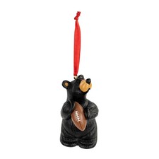 Big Sky Carvers Bearfoots Football Bear Ornament