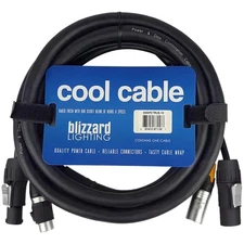 Blizzard Lighting powerCON True 1 Power/3-Pin XLR DMX Combo Cable, 10'