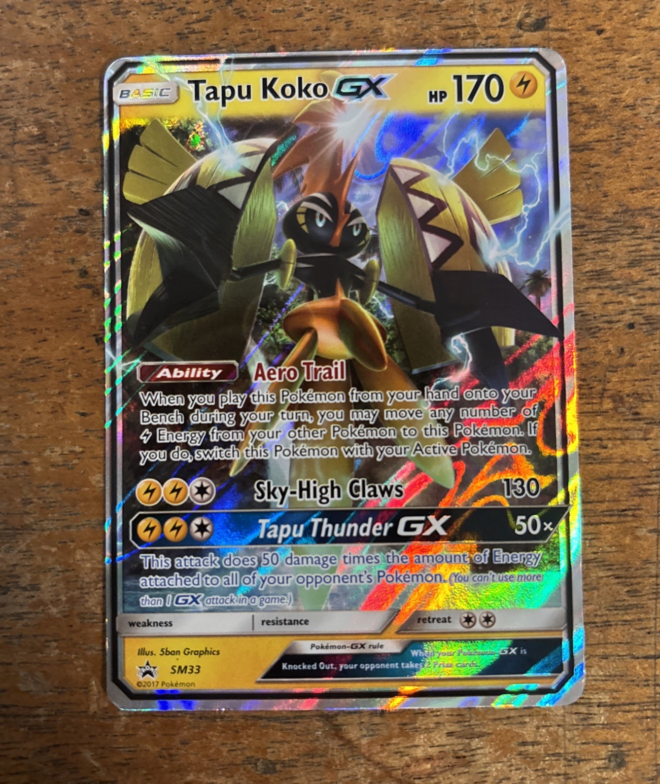 Pokémon TCG Tapu Koko GX Sun & Moon SM33 Promo - LP