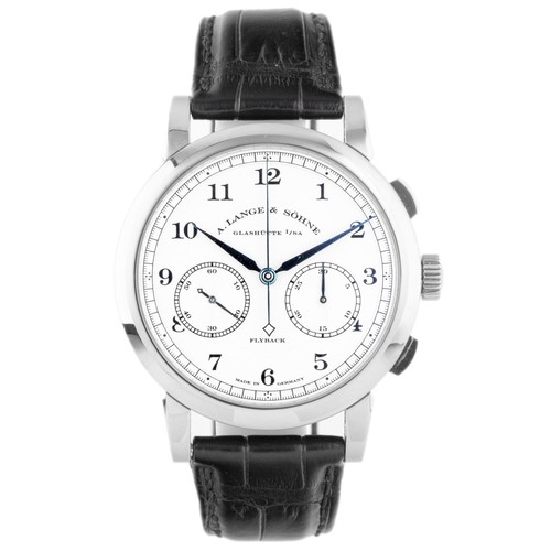 A. Lange & Sohne 1815 Chronograph White Gold Silver Dial 39.5m...