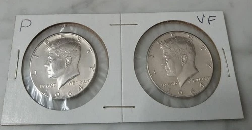 1964 VF KENNEDY HALF DOLLARS Lot Of 2