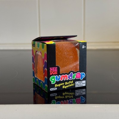 Original NeeDoh Gumdrop Squishy Fidget Toy Orange UK LAGER