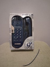 Vintage Blue Spectra Phone TP-9 Push Button Wall/Desk 9' Coil Cord Big Buttons