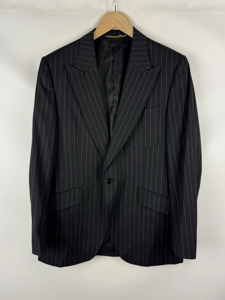 Dolce & Gabbana Hombre 3 Piezas Lana Rayas Traje Blazer Pantalones Chaleco Talla 52 EE. UU. 42 Foto 3 de 4
