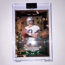 Wild Card 5 Card Draw Roger Staubach Green Da...