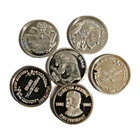 1 Gram Lot of 6. .999 Silver Rounds.  Total weight  6 grams