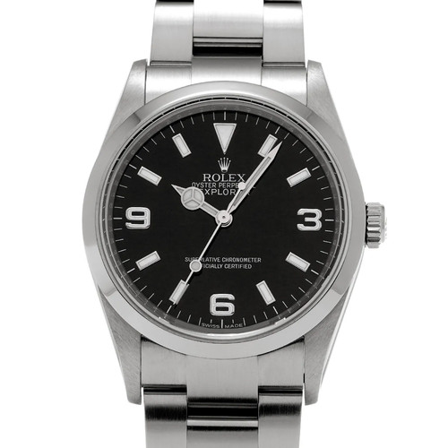 Rolex Explorer 114270 36mm Stainless Steel Black Wristwatch #W...