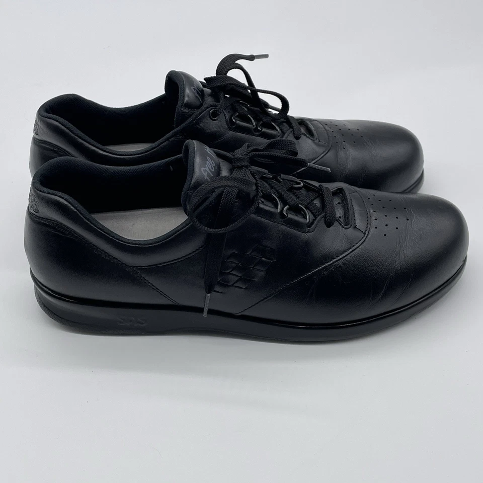 Zapato Deportivo SAS Para Mujer Delgado Tiempo Libre Cuero Negro Cómodo para Caminar Talla 11 M Foto 3 de 4