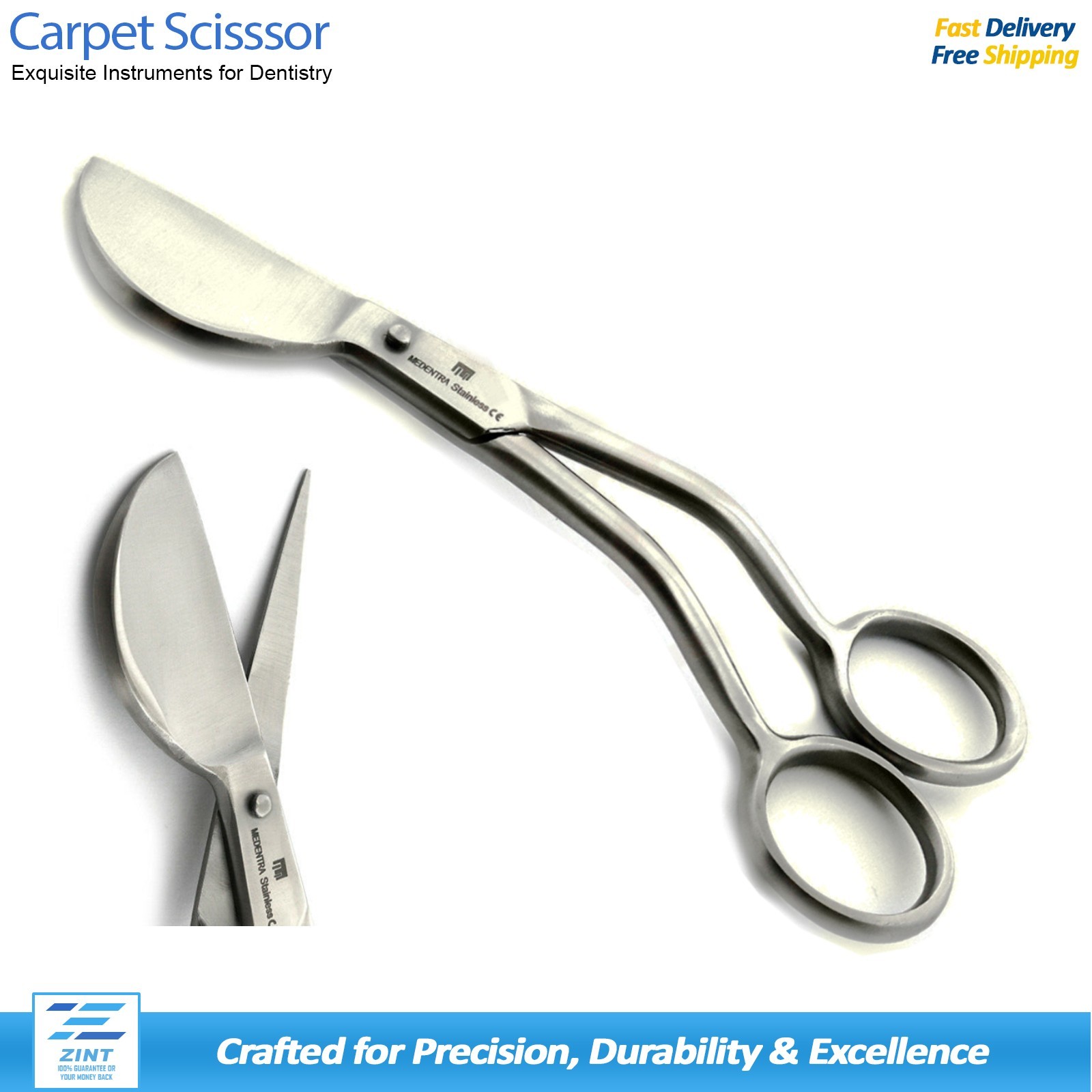 Carpet Scissors Shears Silver Fitter Branded Napping Duckbill Tool High Quality
