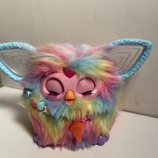 Furby Interactive Toy Rainbow Multi-Color Light Up Ears Hasbro 2022 Talkative