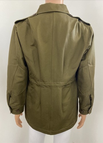 RM Williams S Montgomery Jacket Olive Khaki Green Pure Cotton Sateen Military - Picture 6 of 19