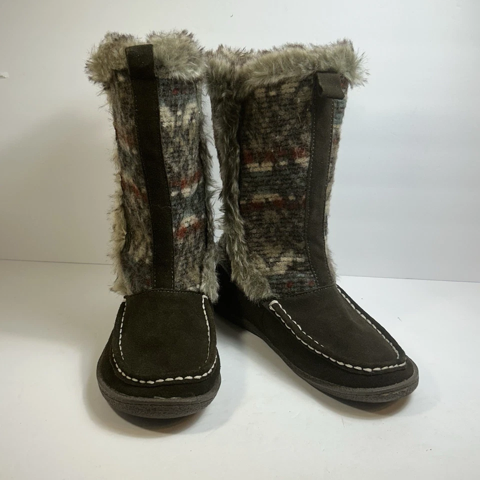 Botas de lana para mujer Woolrich de piel sintética talla 10 usadas en excelente estado botas de nieve marrón Foto 3 de 4