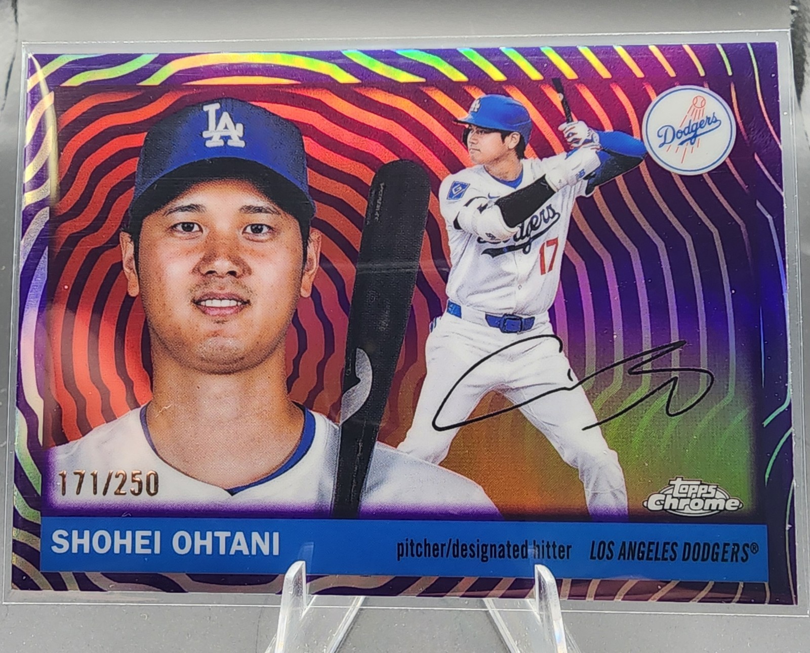 2025 Topps Chrome Platinum Shohei Ohtani Purple Vibration Refractor /250 Dodgers