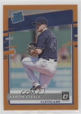 2020 Panini Donruss Optic Rated Rookies Orange Prizm 73/100 Aaron Civale #88 nd3