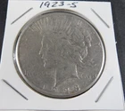 1923‑S Peace Dollar • 90% Silver • Circulated • Nice Detail