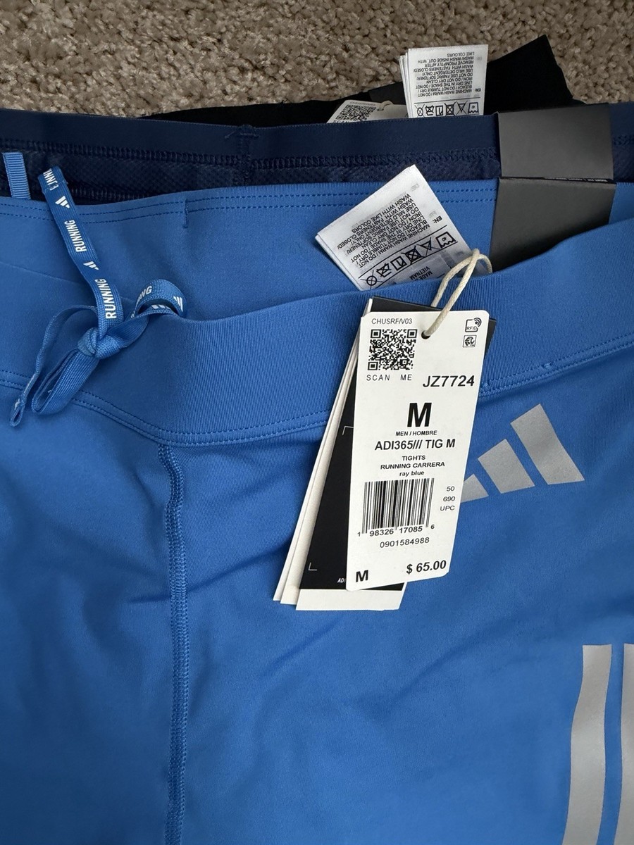 Adidas Men's Medium Long Tights Blue Running Athletic | eBay