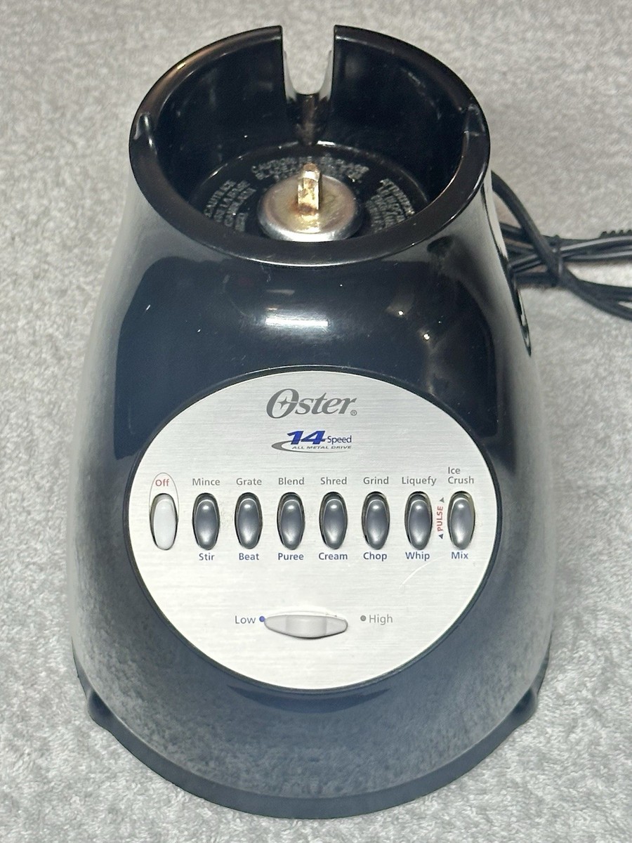 Oster 6650 Blender 14 Speed All Metal Drive 6 Cup Glass Jar Tested