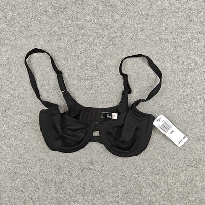 Felina Bra Womens 32C Black Balconette Underwire Unlined Adjustable Straps