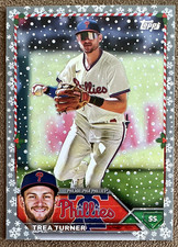 2023 Topps Holiday - Trea Turner #H118 Metallic Snowflake Parallel Phillies Card