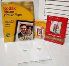 Lot Photo Paper 95 Sheets Canon Kodak 5x7 4x6 7.25x4 8.5x11 New Sealed Variety