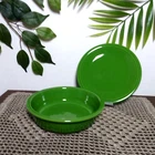 Fiesta Ware Shamrock Green 2-Piece Set Salad Plate Bowl Homer Laughlin
