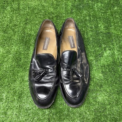 Johnston & Murphy Shoes Mens 10.5 3E Black Loafer Tassel Aristocrat Dandy Career