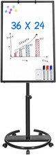 Mobile Whiteboard 36 X 24 Inches Portable Magnetic Dry Erase Board, 3' X 2' St