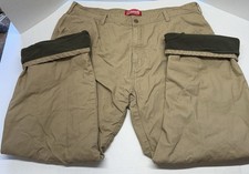 Coleman Fleece Lined Warm Thermal Pants Men 40x30 Beige Workwear EUC